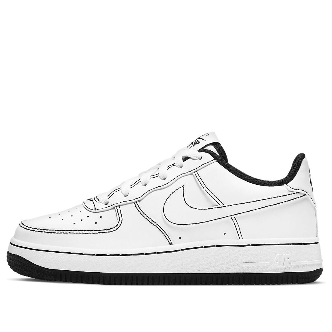 (GS) Nike Air Force 1 '07 Low 'Contrast Stitch - White Black' CW1575-104