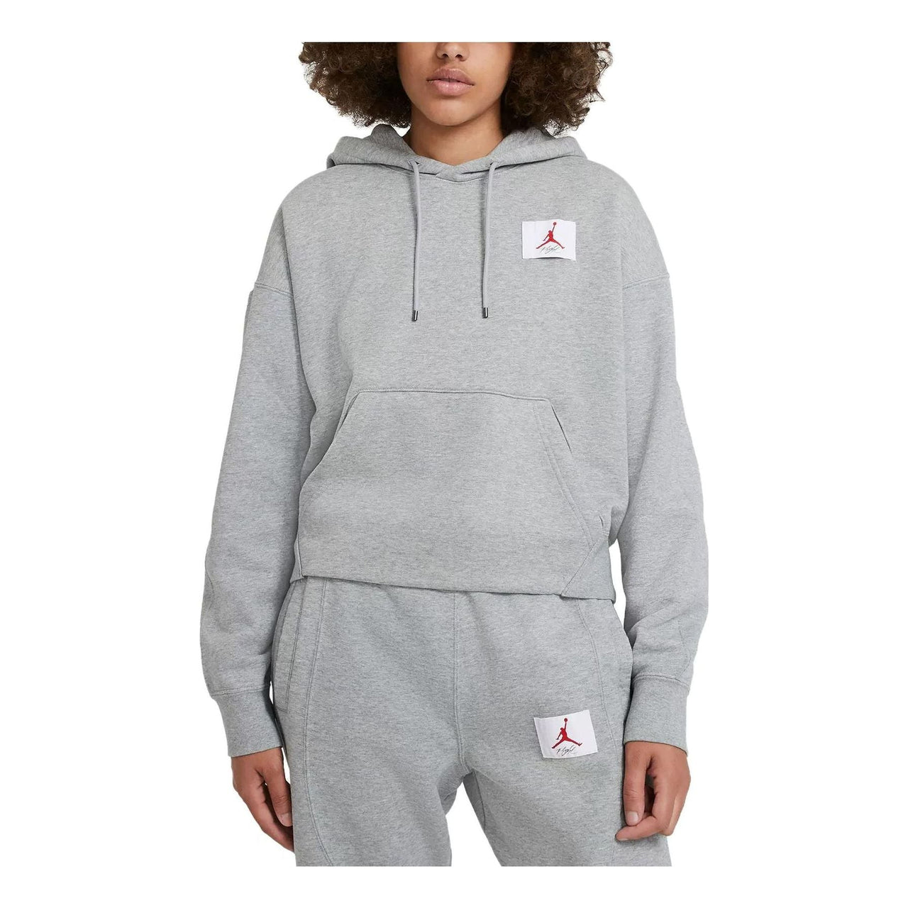 (WMNS) Air Jordan Fleece Hoodie 'Grey' DB9067-063