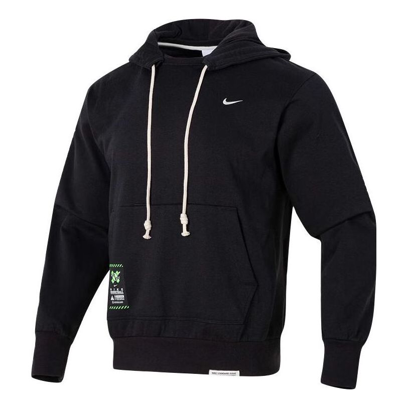 Nike Dri-FIT Logo Hoodie 'Black White' FV4027-010