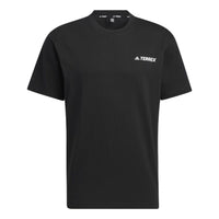 adidas Terrrex U Trx Logo T Round Neck Pullover Outdoor Sports Short Sleeve Couple Style Black HM3549