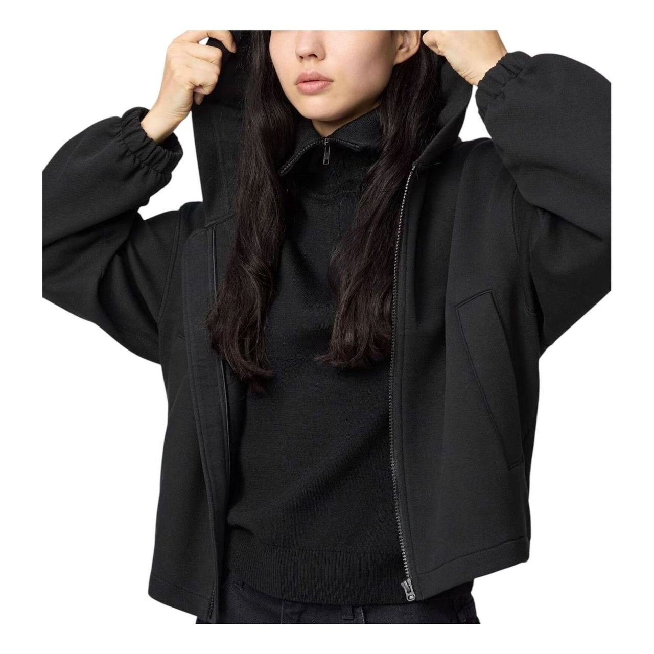 (WMNS) UNIQLO Sweat Full-Zip Hoodie 'Black' 480079-09