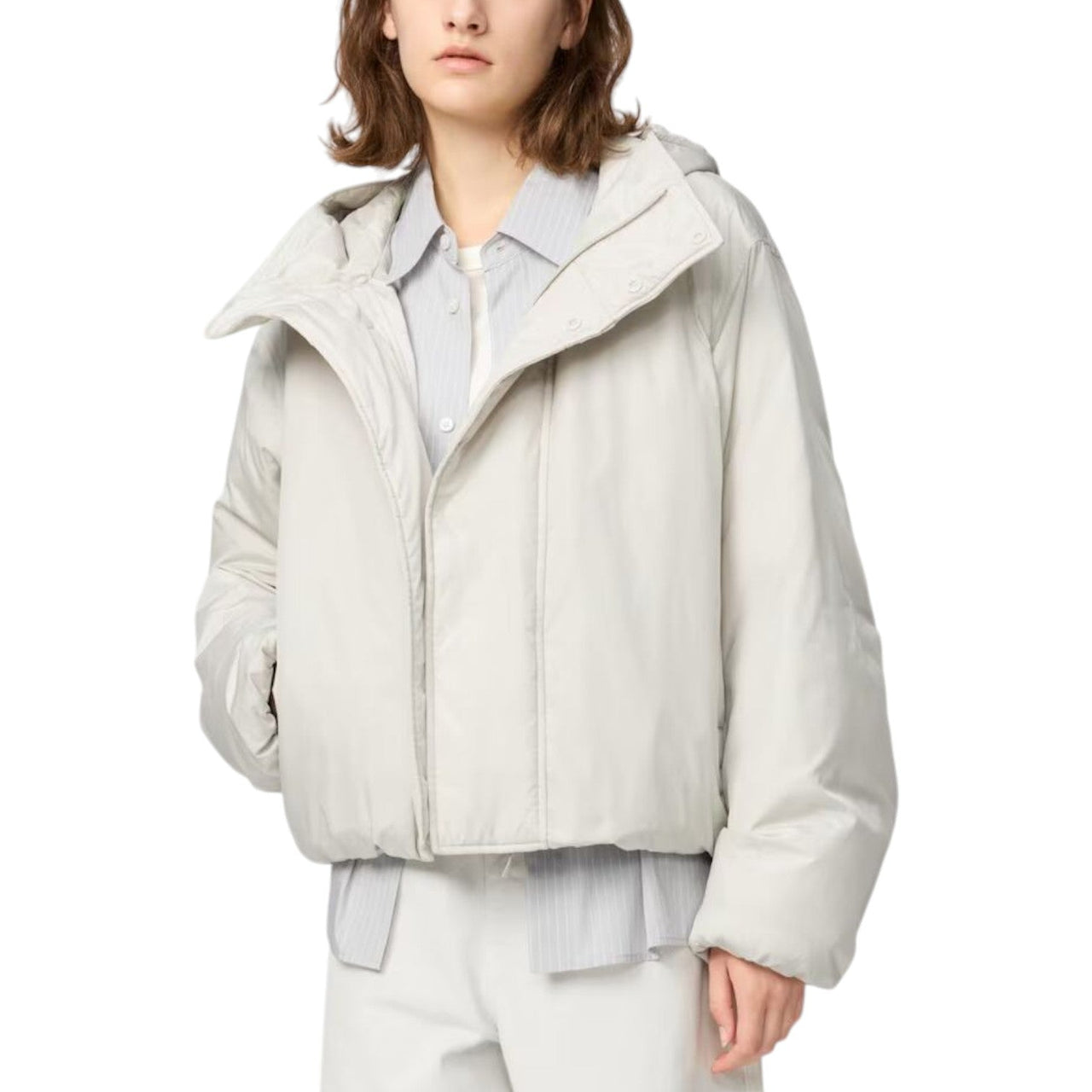 (WMNS) UNIQLO Pufftech Parka 'Light Grey' 480064-02