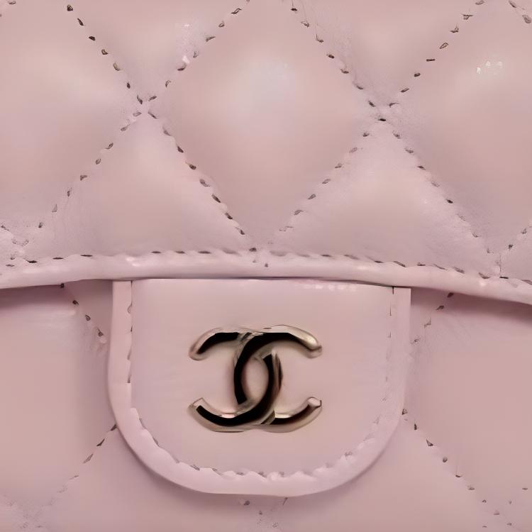 CHANEL Calfskin Card Holder Women's Cherry Blossom Pink