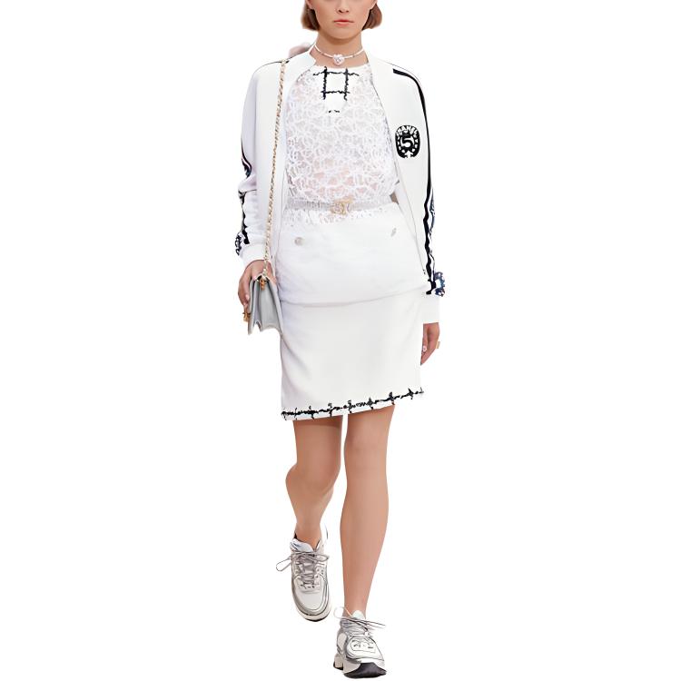 CHANEL 23 New Spring And Summer Arrivals Jackets Coats Women's White