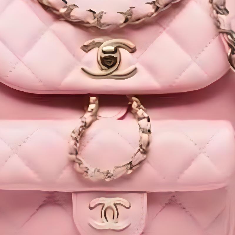 CHANEL Calfskin Backpack Women's Pink