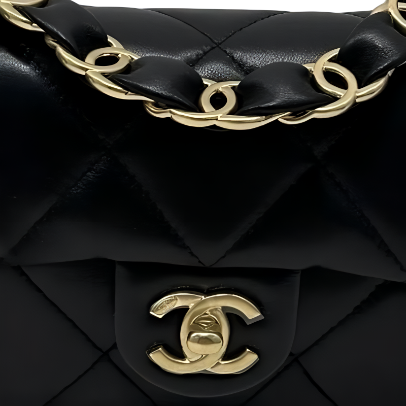 CHANEL Leather Shoulder Bag, Crossbody Bag Women's Black