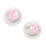 CHANEL Stud Earrings Unisex Pink