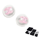 CHANEL Stud Earrings Unisex Pink