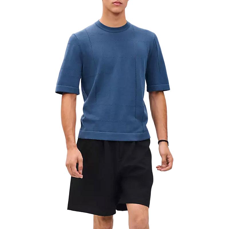 HERMES T-Shirts Men Dark Blue