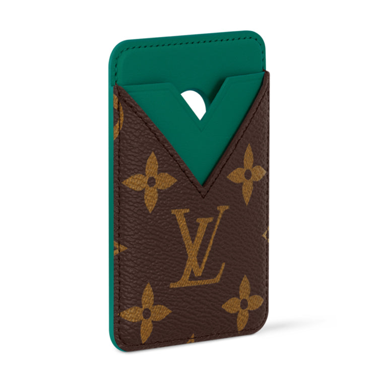 LOUIS VUITTON Coated Canvas Card Holder Women's Borneo Green