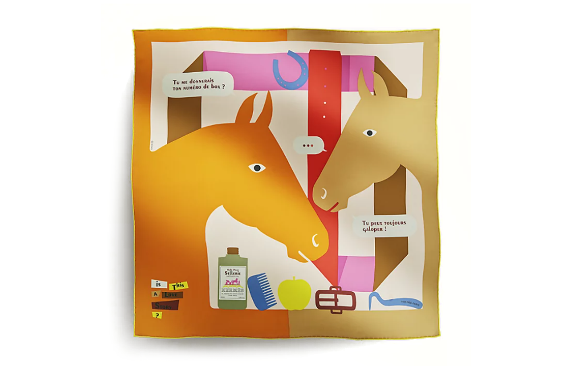 HERMES Silk Scarves Women's Multicolor