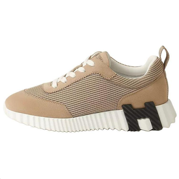 HERMES Bouncing Low-Top Casual Shoes Women's Umber