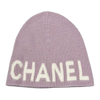 CHANEL Cashmere Beanies Unisex Light Purple