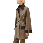 HERMES Coats Women's Brown