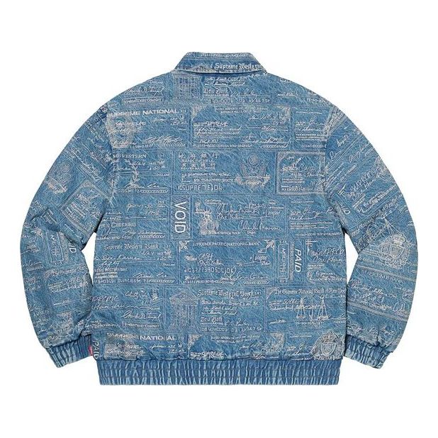 Supreme Checks Embroidered Denim Jacket 'Teal' SUP-SS20-452