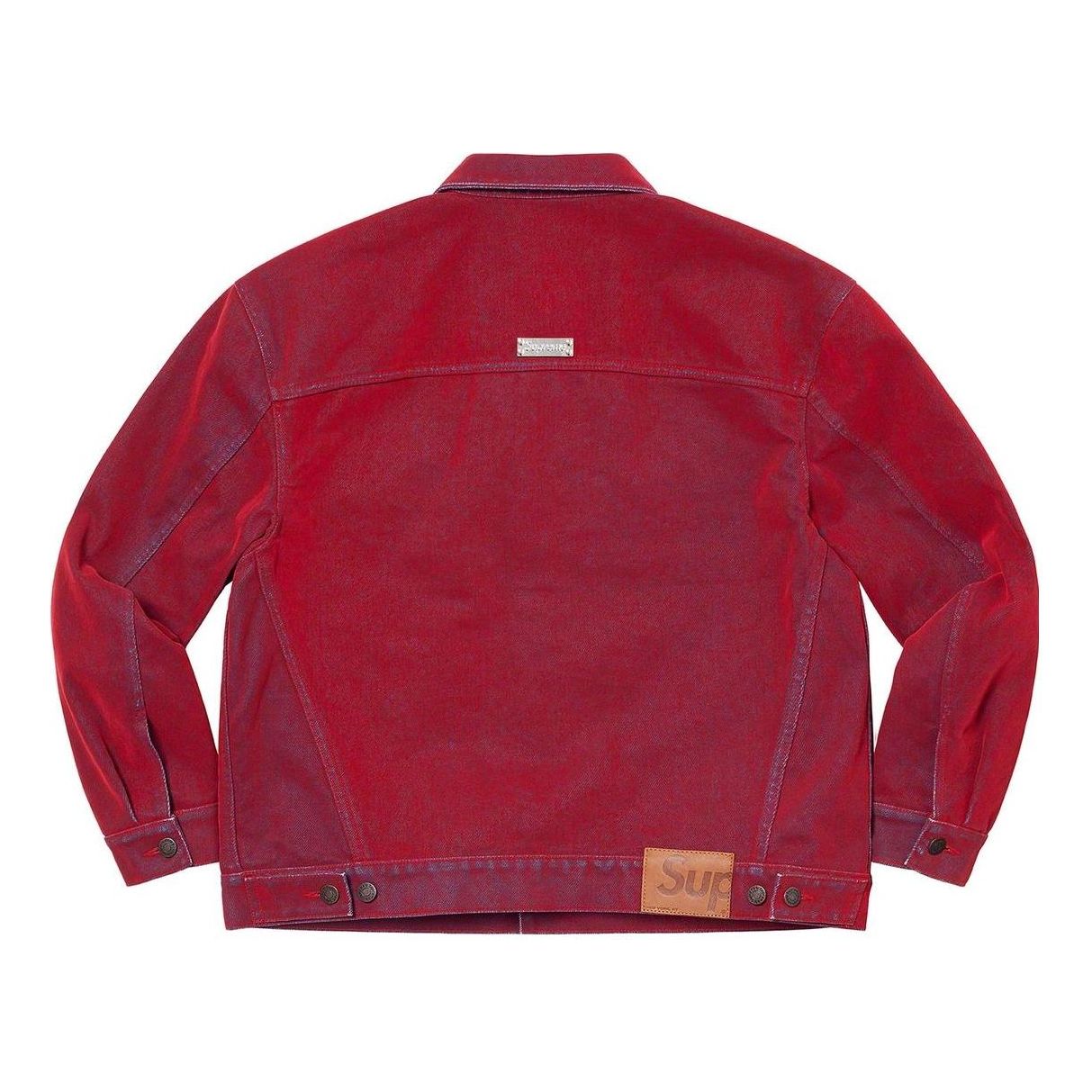 Supreme Flocked Denim Trucker Jacket 'Purple' SUP-SS23-089