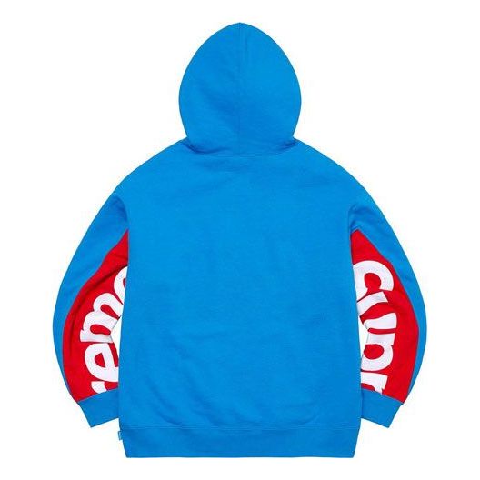 Supreme Cropped Panels Hooded Sweatshirt 'Blue Red White' SUP-SS22-868