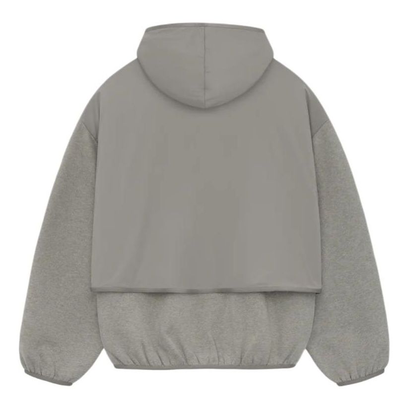 Fear of God Essentials Nylon Fleece Hooded Sweatshirt 'Dust Heather Grey' 202SU244321F