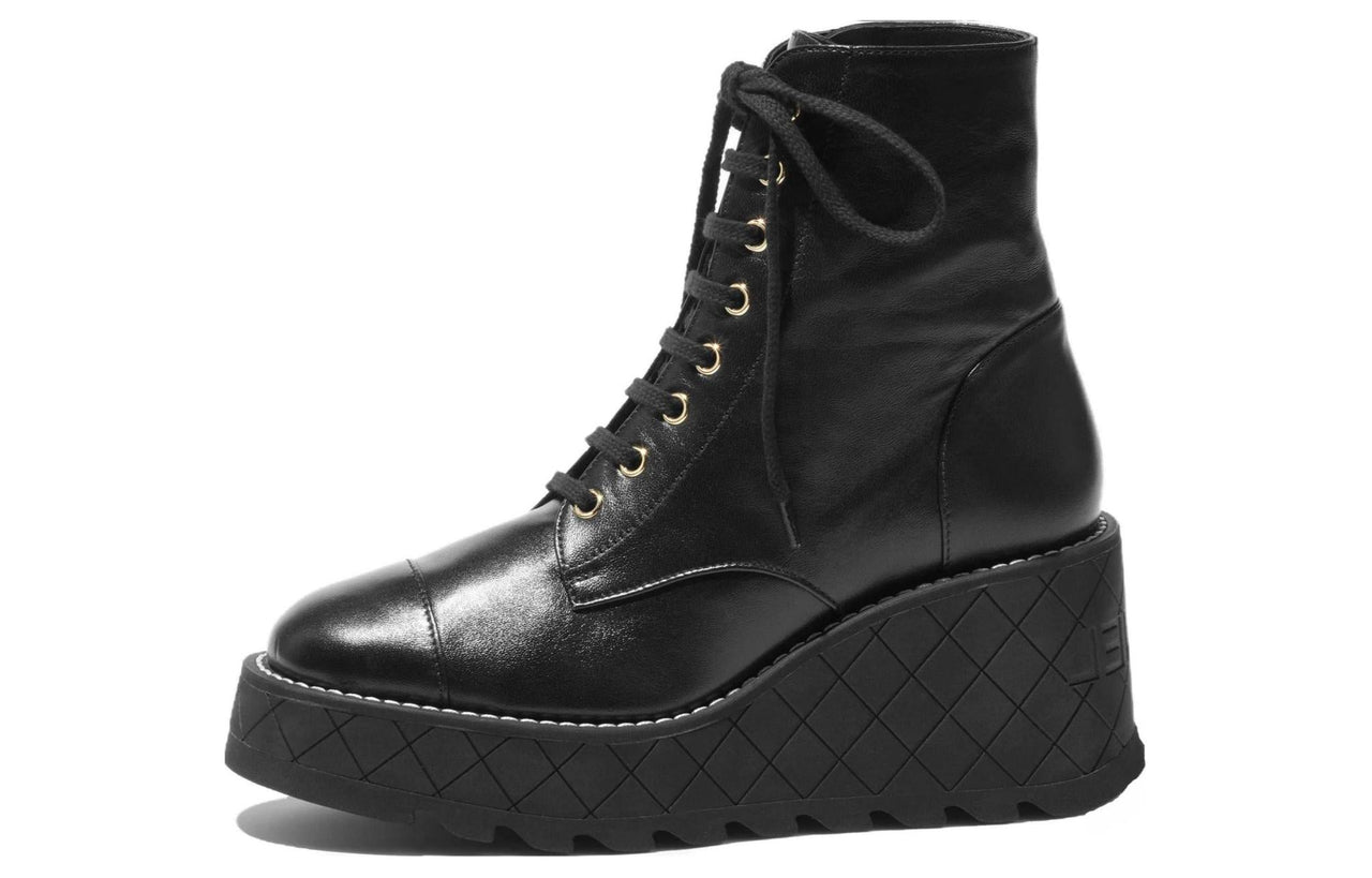 CHANEL Ankle Boots Women's Black