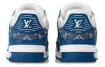 LOUIS VUITTON Lv Trainer Sneakers 'White With Blue Mesh Monogram' Women's