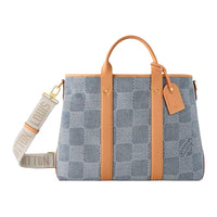 LOUIS VUITTON Weekend Tote Damier Denim 3D Blue Denim