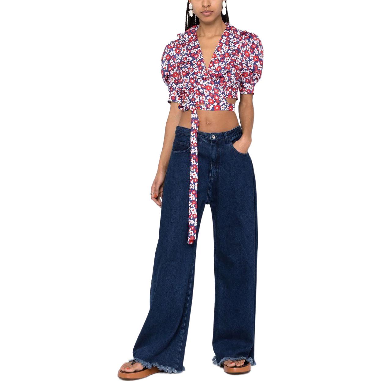 MIU MIU SS22 Crop Top Women's Red