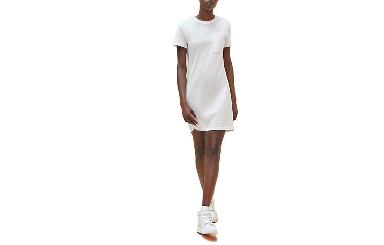 HERMES Short-Sleeved Dresses Women's White