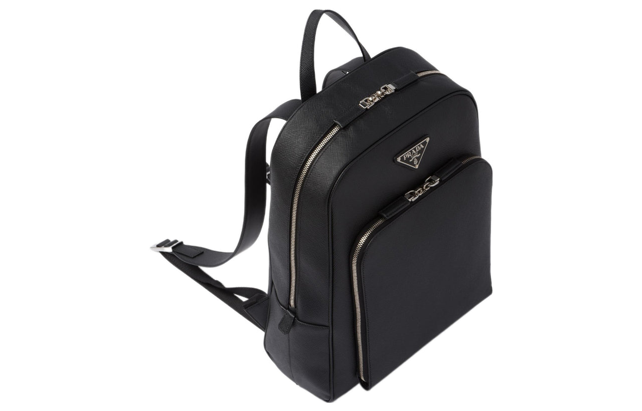 PRADA Saffiano Leather Backpack Men's Black