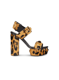 Balmain Women's Platform Sandal Ava-Leo Pony Calf&studs