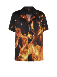 Balmain Men's Fire Printed Ss Pyjama Shirt