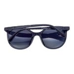 CHANEL Plate Frame Metal Round Sunglasses Unisex Black