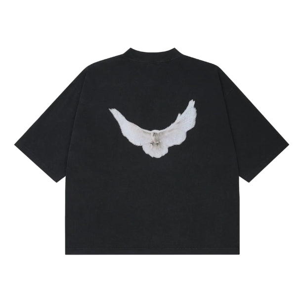 Yeezy Gap Engineered by Balenciaga SS22 Dove 3/4 Sleeve Washed T-Shirt 'Black' 472973-00