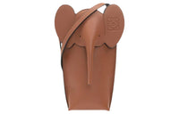 LOEWE Elephant Pocket Classic Calfskin Crossbody Bag With Cell Phone Pouch Regular Women's Brown