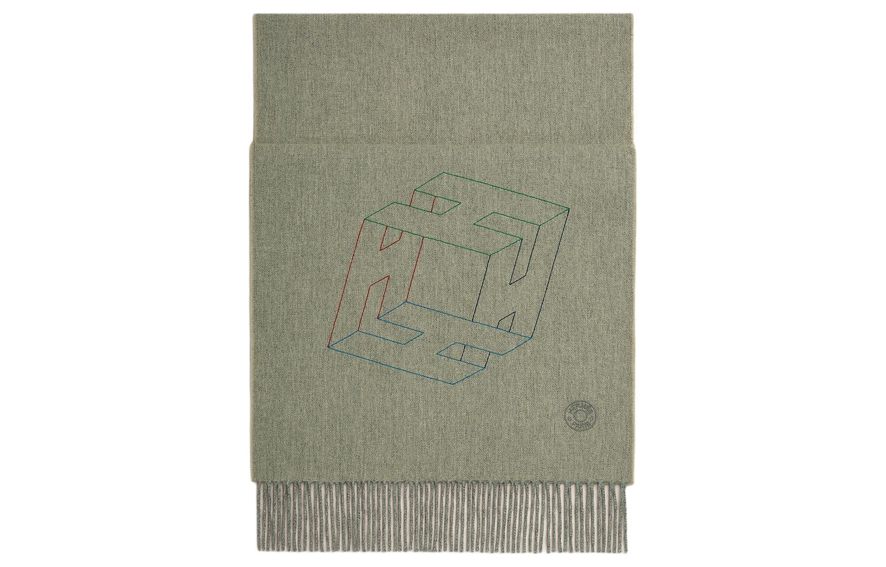 HERMES Knit Scarves Unisex Green
