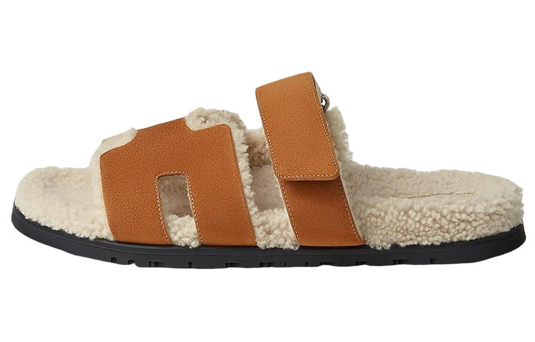 HERMES Chypre Stylish Sandals Men's Brown