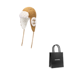 CHANEL Sheepskin Hats & Caps Unisex Beige