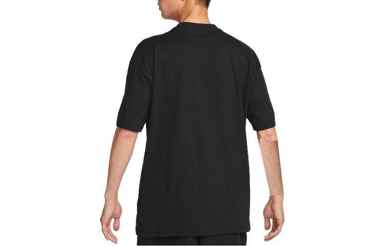 Men's Nike Alphabet Printing Casual Short Sleeve Round Neck Black T-Shirt DQ4952-010