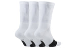 Nike Everyday Crew Basketball Sports Quick Dry Mid Tops Socks Unisex 3 Pairs White DA2123-100