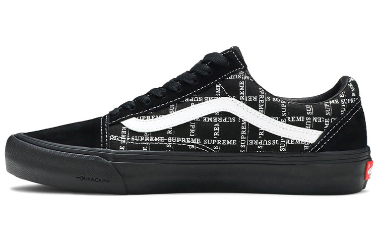 Vans Supreme x Old Skool Pro 'Logo Pattern - Black' VN0A45JC2YW