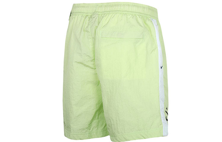 Nike Sportswear Swoosh Side Alphabet Embroidered Woven Sports Shorts Light Green CJ4905-701