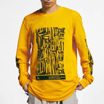 Men's Nike ACG Outdoor Sports Printing Round Neck Pullover Yellow BQ7205-728