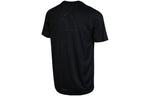 adidas Solid Color Logo Printing Sports Round Neck Short Sleeve Black HC0409