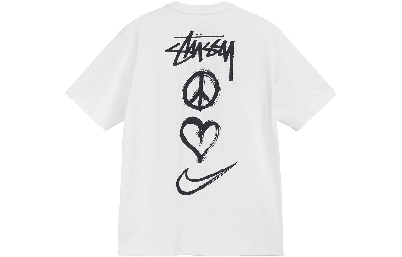 Nike x Stussy Peace Love Swoosh T-Shirt 'White' DM4942-121