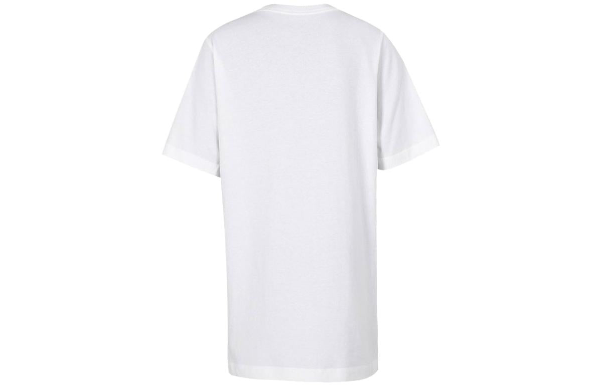 (GS) Nike Pattern Printing Sports Round Neck Pullover Short Sleeve Boy White T-Shirt DJ6689-100