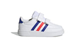 (TD) adidas Breaknet Lifestyle Court Two-Strap Hook-and-Loop 'White Blue Red' HP8971