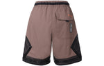 Men's Air Jordan x Paris Saint-Germain Series Splicing Mesh Drawstring Sports Shorts Brown DN6149-291
