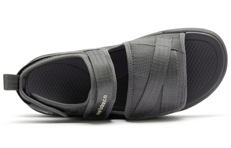 New Balance 3206 Series Velcro Open Toe Flat Heel Sports Dark Grey Sandals 'Dark Gray White' SDL3206I