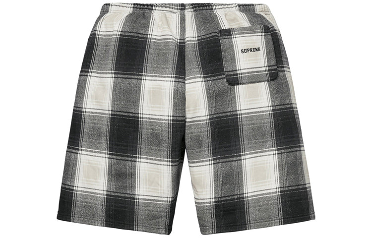Supreme FW18 Nike Plaid Sweatshort Black Crossover Shorts Unisex SUP-FW18-537