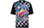 adidas originals x JEREMY SCOTT Crossover FW22 Casual Grid Printing Sports Short Sleeve Black T-Shirt HG6512