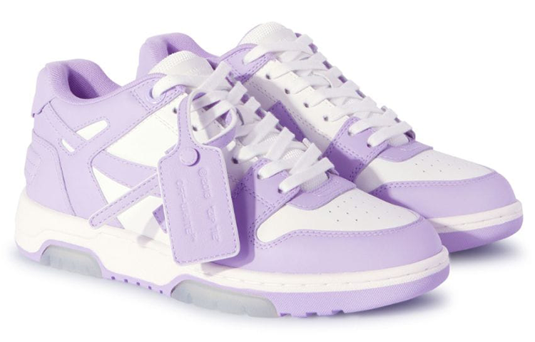 (WMNS) Off-White Out Of Office Calf Leather Sneaker 'Purple White' OWIA259F23LEA0040136
